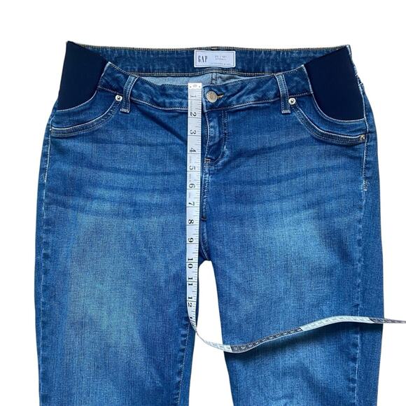 Gap Maternity Jeans Size 10 Short Blue Straight Leg - Picture 4 of 6